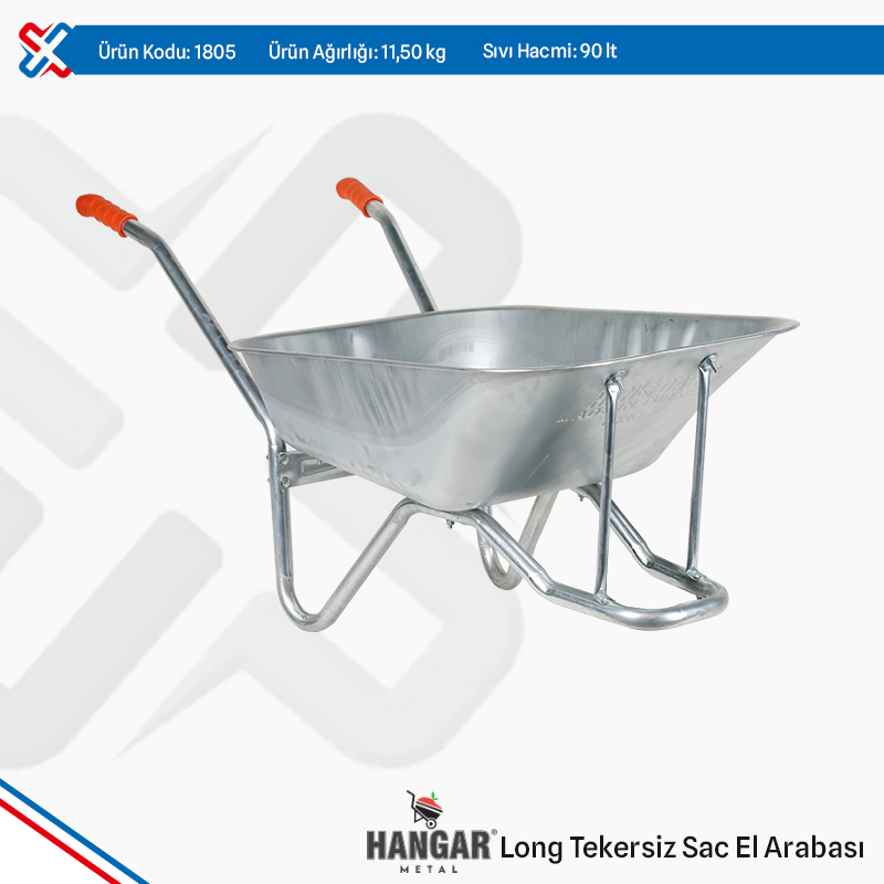 Hangar Long Sheet Metal Wheel Trolley  - Wheelless