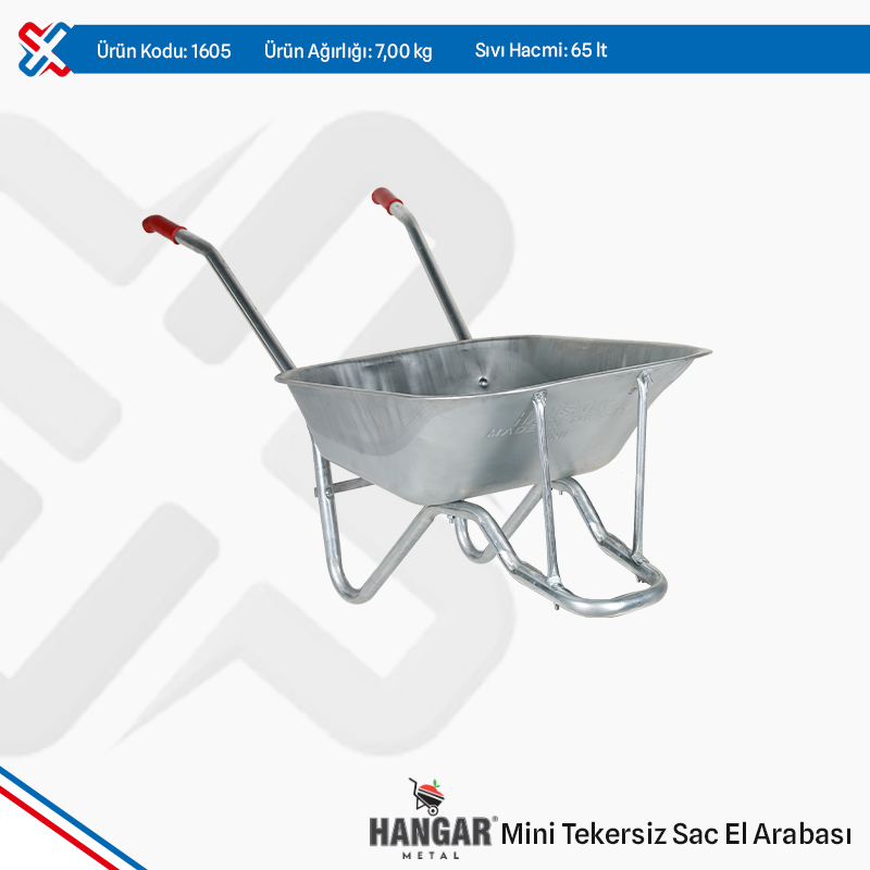 Hangar Mini Sheet Metal Wheelbarrow  - Wheelless