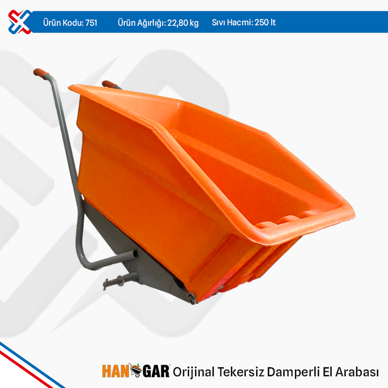 Hangar Original Plastic Dumper Wheelbarrow - Wheelless