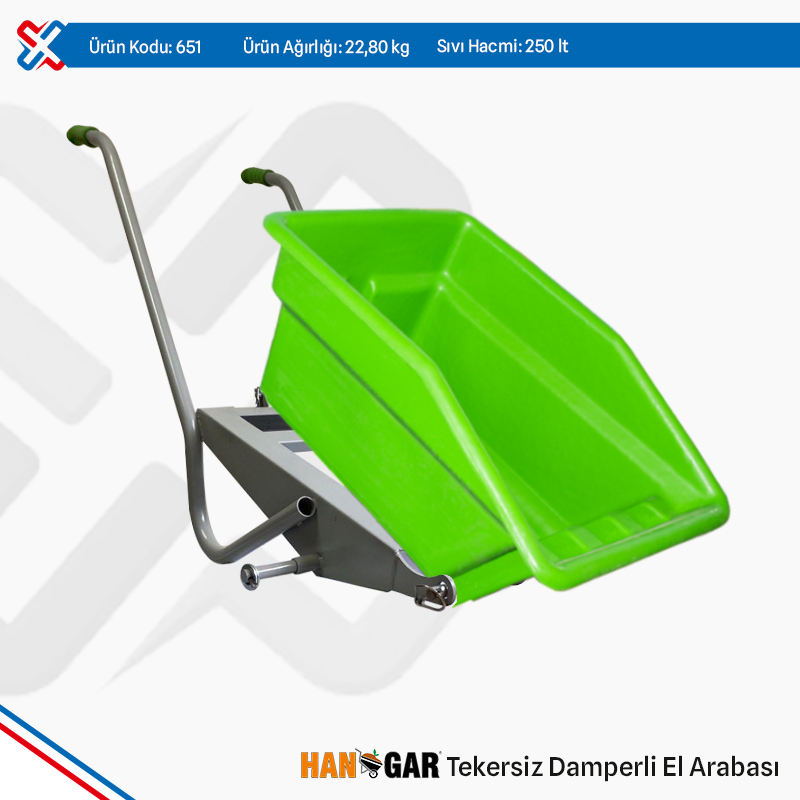 Hangar Plastic Dumper Wheelbarrow - Wheelless