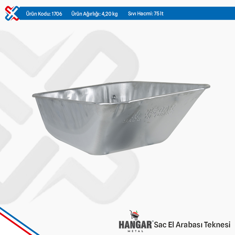 Hangar Sheet Metal Wheelbarrow Tray