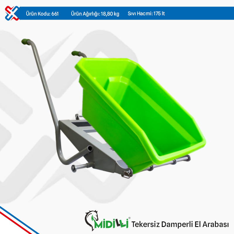Midilli Plastic Dumper Wheelbarrow - Wheelless