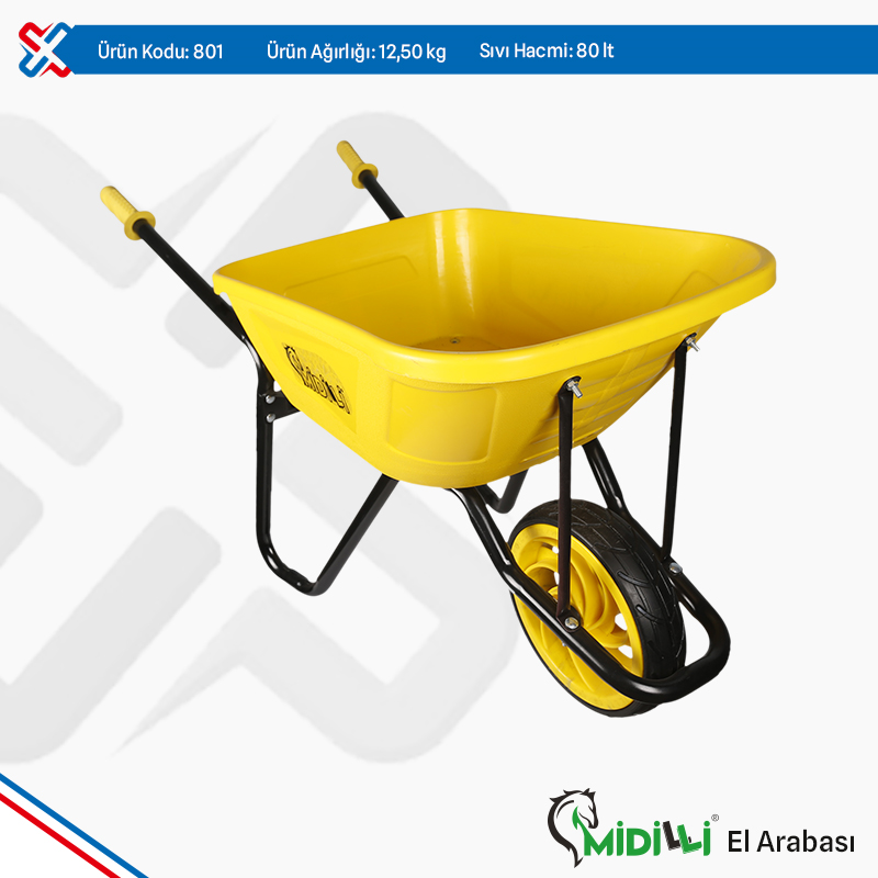 Pony Plastic Wheelbarrow, Rubber Pony Wheel