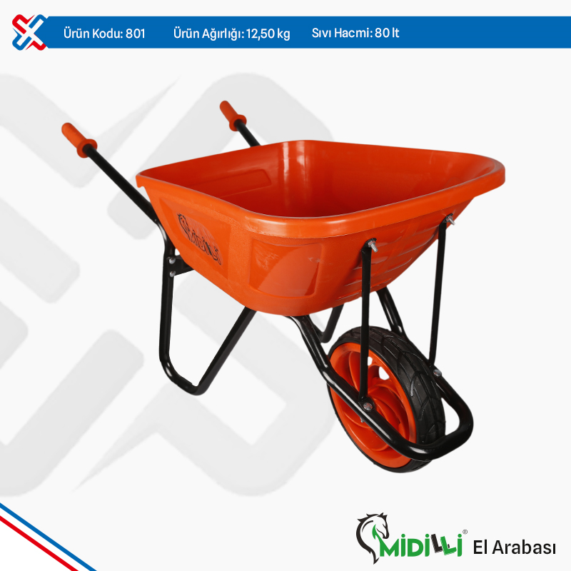 Pony Plastic Wheelbarrow, Rubber Pony Wheel
