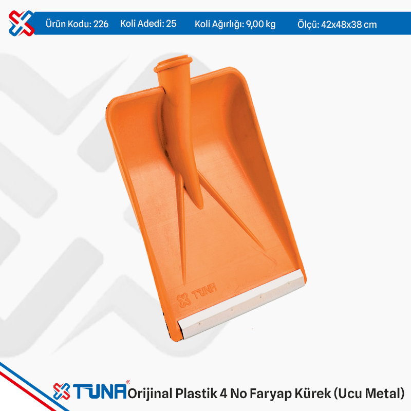 Orijinal Plastik 4 No Faryap Kürek(Ucu Metal)