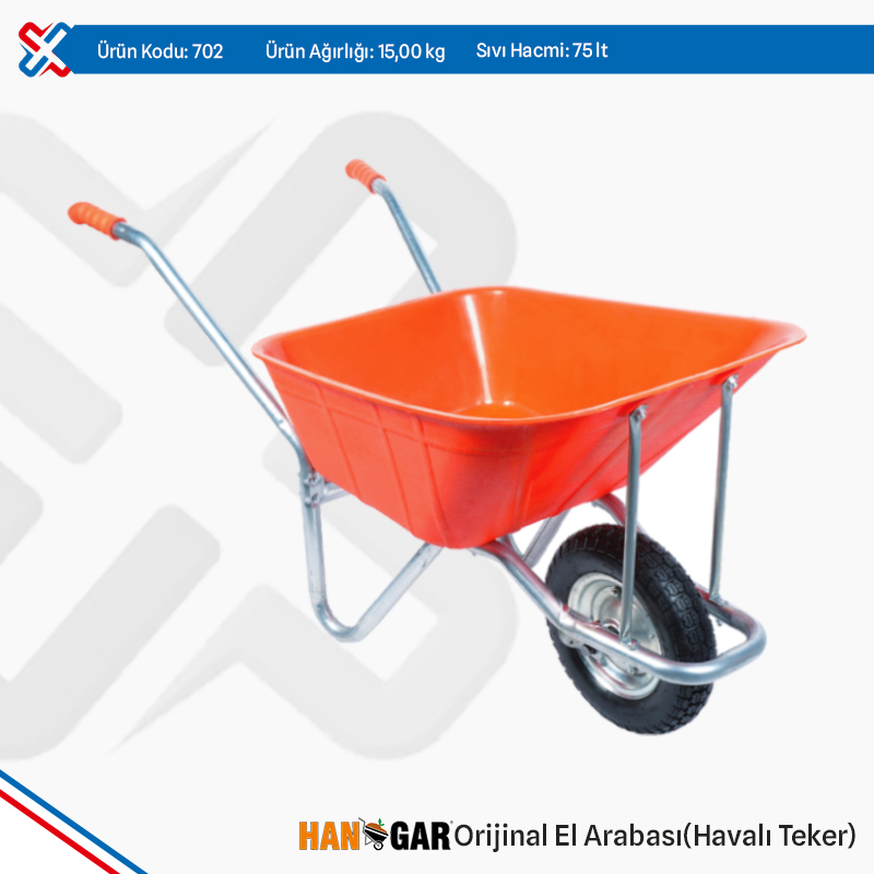 Original Plastic Wheelbarrow - Pneumatic Wheel