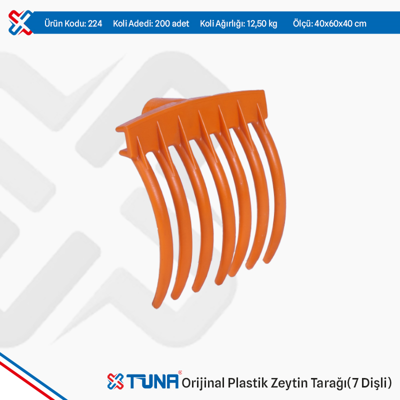 Original Plastic Olive Comb (7 Teeth)