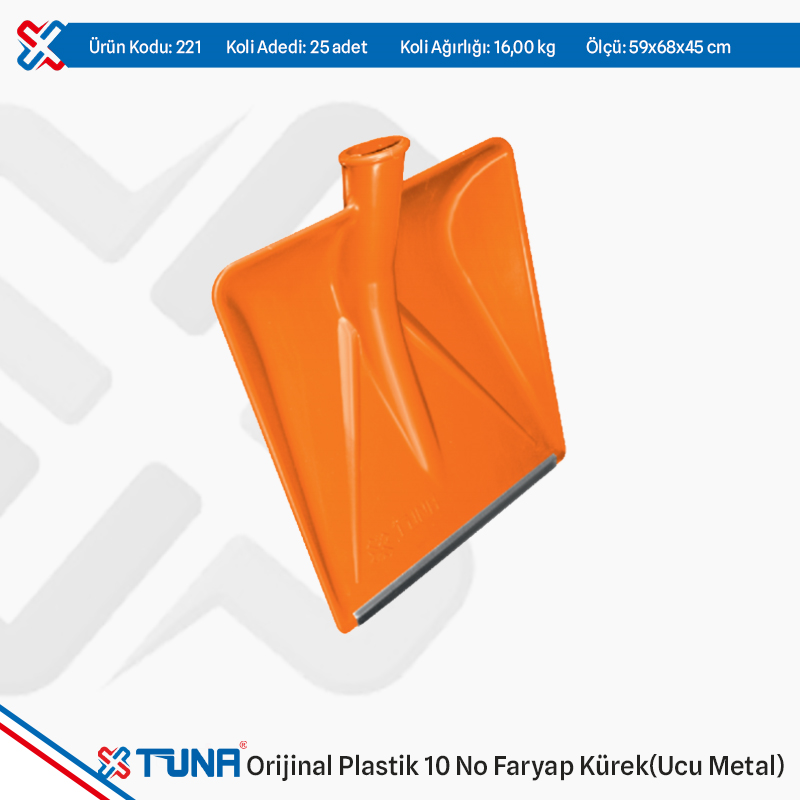 Original Plastic 10 NO Faryap Shovel (Metal Tip)
