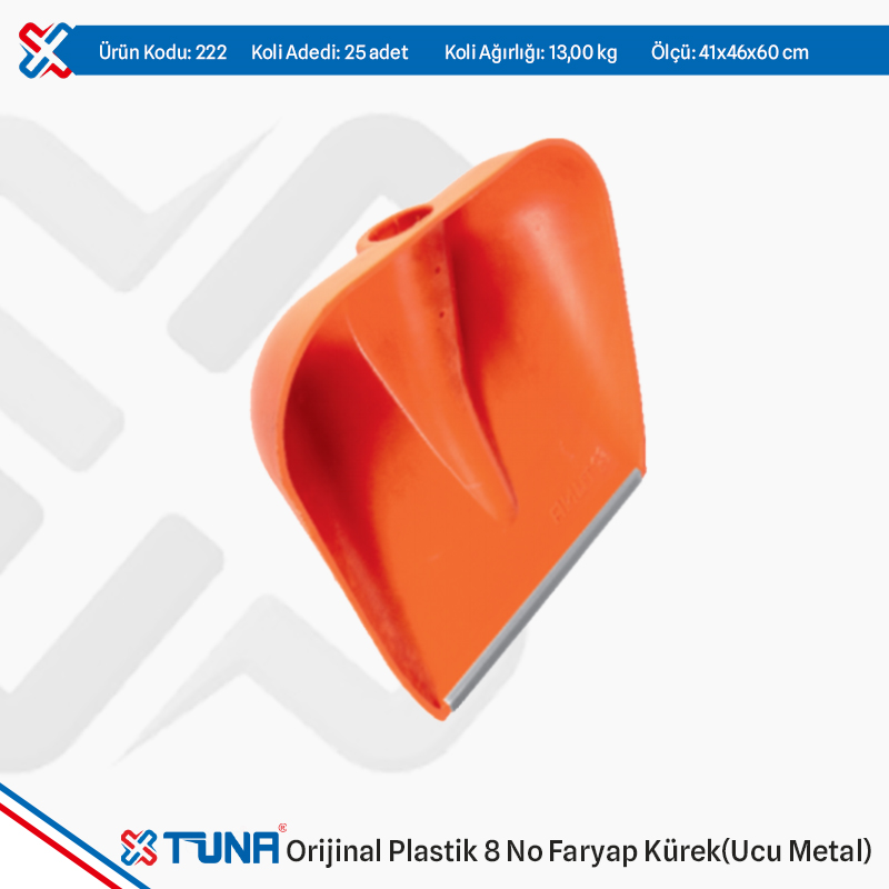 Orjinal Plastik 8 NO Faryap Kürek (Ucu Metal)