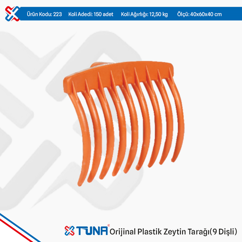 Original Plastic Olive Comb (9 Teeth)