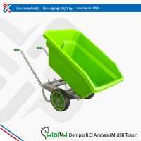 Midilli Plastic Dumper Wheelbarrow - Midilli Rubber Wheel