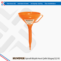 Plastic Funnel with Steel Strainer 2,2L
