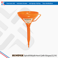 Plastik Büyük Huni (Çelik Süzgeç - 2,2 L)